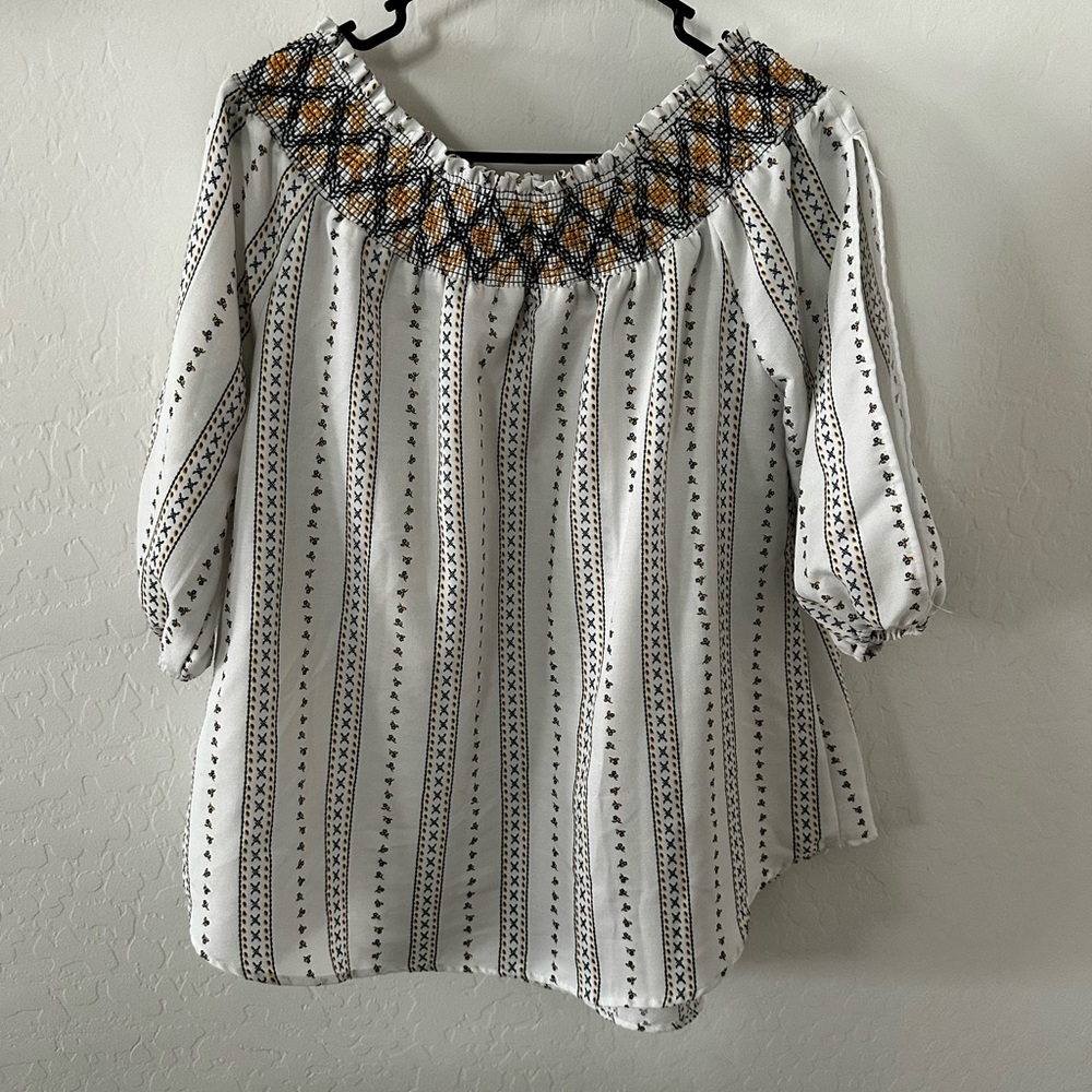 White off the shoulder top